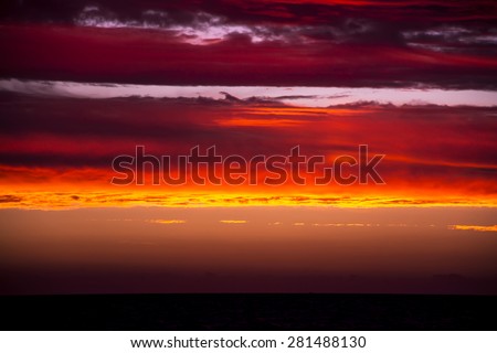 Purple sky after sunset