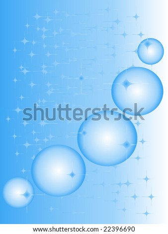 blue bubbles and same stars