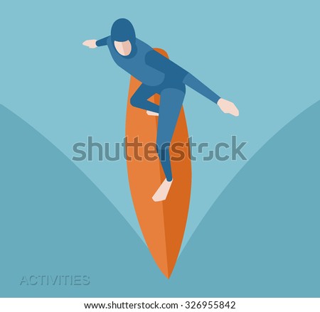 surf surfer surfing ocean sea wave sport poster