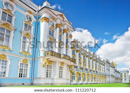 Katherine\'s Palace hall in Tsarskoe Selo (Pushkin), Russia