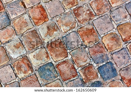 Texture of cobblestone background.Paris