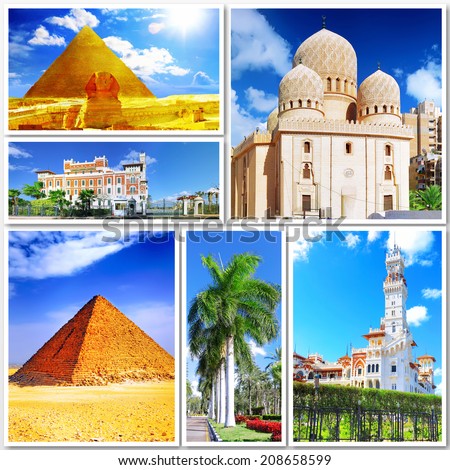 Collage of beautiful Egypt . Africa
