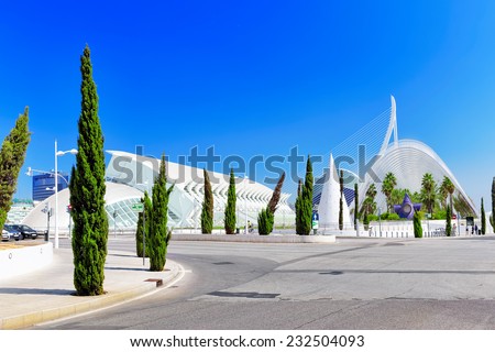 VALENCIA, SPAIN - SEPT 10: Science Museum  - City of Arts and Sciences. September 10, 2014 in Valencia, Spain. Every year,Valencia welcomes more than 4 million visitors.