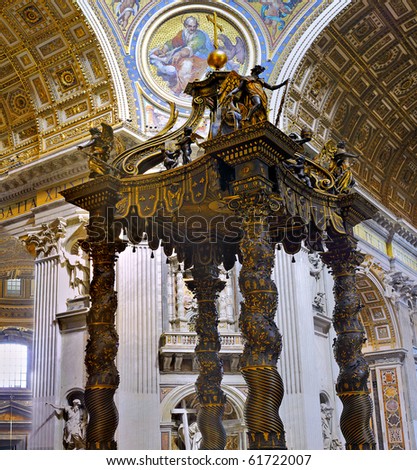 St. Peter\'s Basilica, St. Peter\'s Square, Vatican City. Indoor interior.