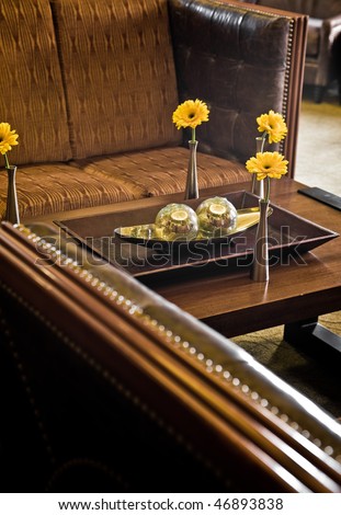 Interior shots, restaurant, plate settings; photographed on location.