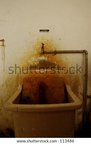 abandoned bath tub