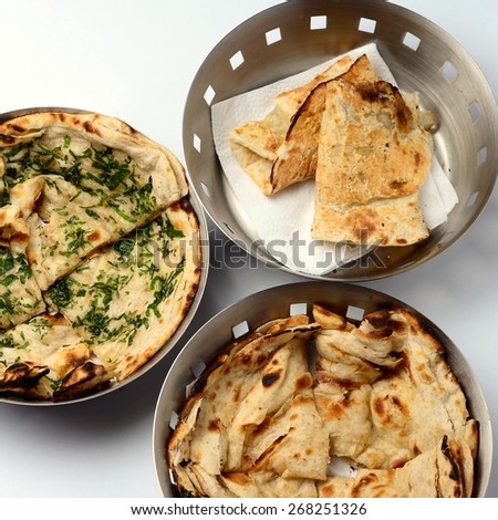 Bread Basket - a collection of Indian breads - Naans, Parathas and Kulchas.
