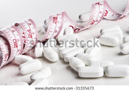 Diet pills and a tape measure