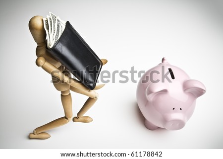 Wallet and Piggy Bank
