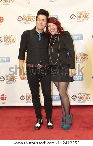 SASKATOON, CANADA - SEPT 9:  The Stellas in the Press Room of the 2012 Canadian Country Music Association Awards at Credit Union Centre on September 9, 2012 in Saskatoon, Canada