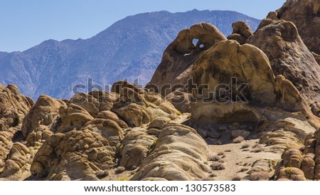 Heart Arch can be found high in the Alabama Hills west of Lone Pine, California