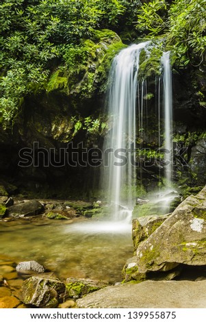 Grotto Falls in Great Smoky Mountain National Park, Tennessee, USA