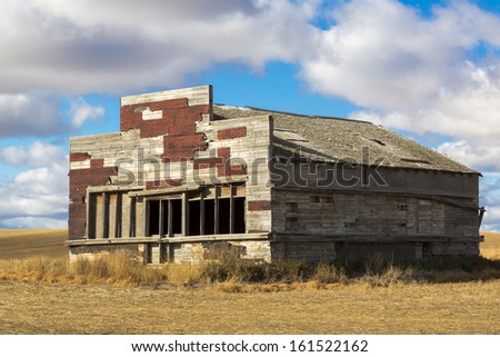 An abandoned old rustic general store