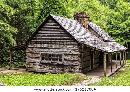 A log cabin in the woods. The Noah \