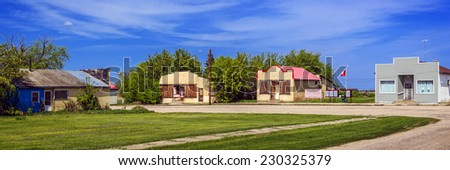 The abandoned buildings on main street of Krydor, Saskatchewan, Canada.
