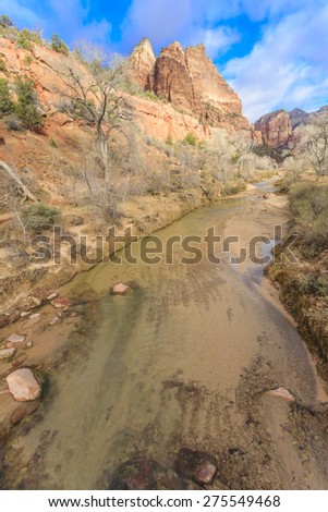 The Virgin River flows through the heart of Zion National Park.