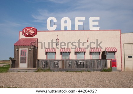 ROULEAU, SASKATCHEWAN - AUGUST 3: The outdoor filming location for the TV sitcom \'Corner Gas\' on August 3, 2006 in Rouleau, Saskatchewan, Canada.