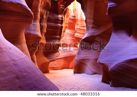 Antelope Canyon is the most photographed slot canyon in the American Southwest. It is located on Navajo land near Page, Arizona.