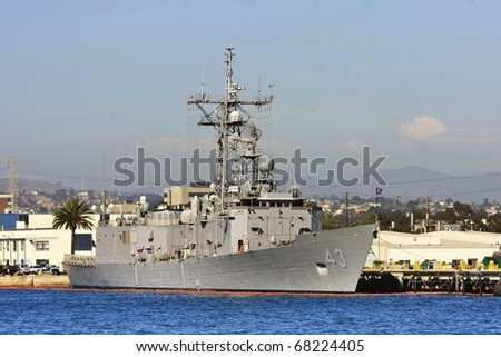 US Navy Battle Ship at San Diego Bay