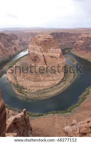 Horseshoe Bend is the name for a horseshoe-shaped meander of the Colorado River located near the town of Page, Arizona and within Glen Canyon National Recreation Area.