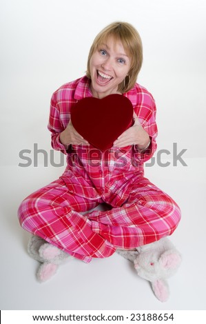 Valentine Pajama set makes this Valentines Day special in this 2 piece pink