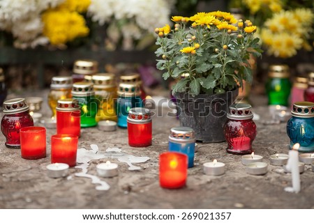 Cemetery candles