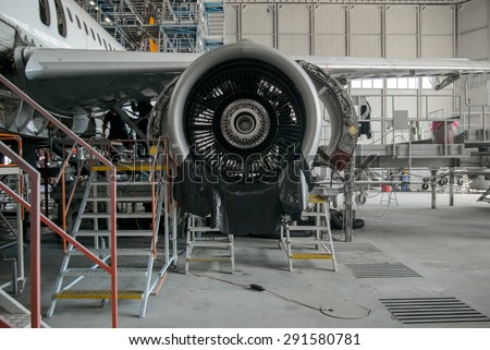 This airplane is disassembled and workers and engineers are seen working during repair and modernisation work in the Lufthansa Technik hangar in Sofia, Bulgaria, May 19, 2014.