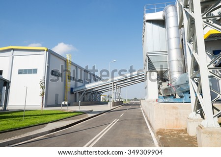 Waste processing pipeline system for processing waste gas, residuum of the recycling process, in a waste to energy factory, Sofia, Bulgaria, September 14, 2015.