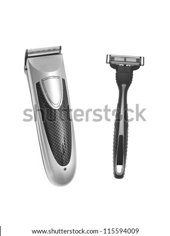 A beard trimmer isolated against a white background