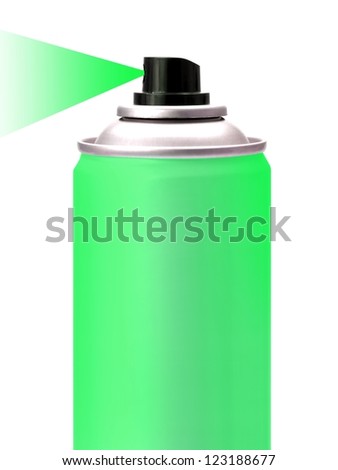 Aerosol spray cans isolated against a white background