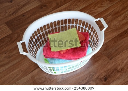 A close up shot of a washing basket