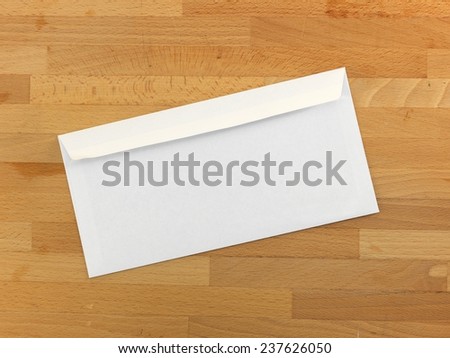 A close up shot of a business envelope