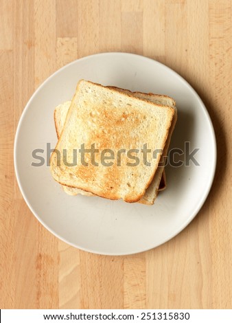 A close up shot of pieces of toast