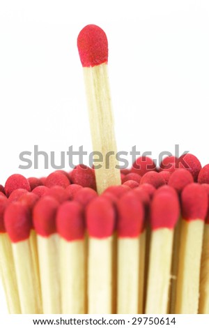 Match sticks isolated against a white background