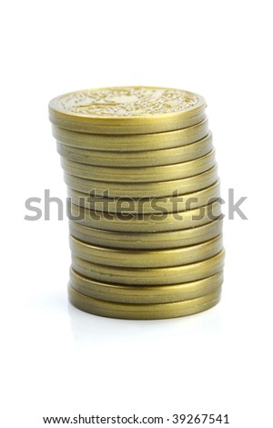 Play money isolated against a white background