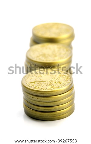 Play money isolated against a white background