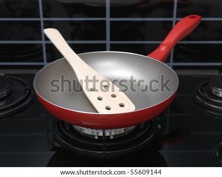 A frying pan on a stove top