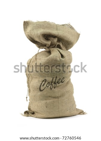 white coffee bag