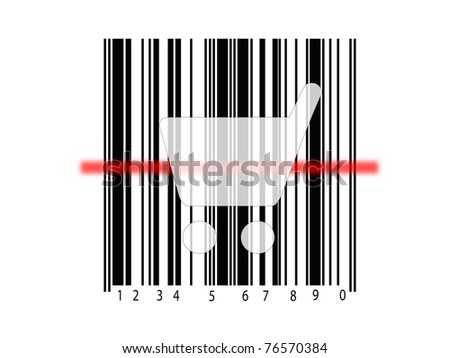 A barcode isolated against a white background