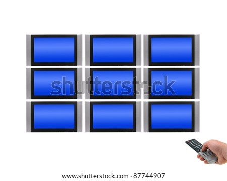 Flat screen tv isolated against a white background