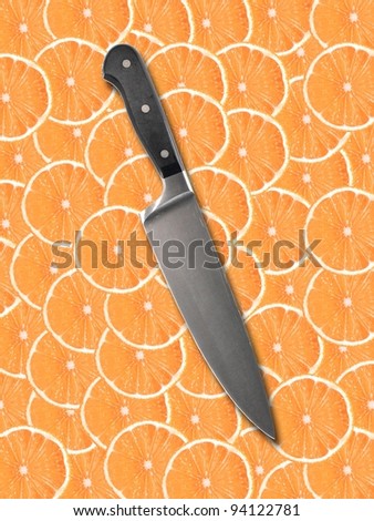 A chiefs large kitchen metal carving knife
