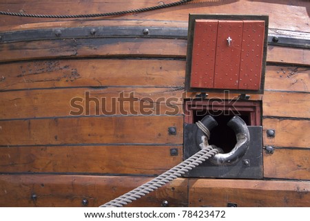 Cannons hole  of the VOC ship The Batavia