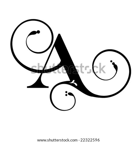 stock vector Letter A