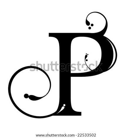 Logo Design Letter on Stock Vector Letter P