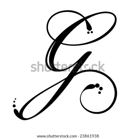  Logo Design on Letter G   Script Stock Vector 23861938   Shutterstock