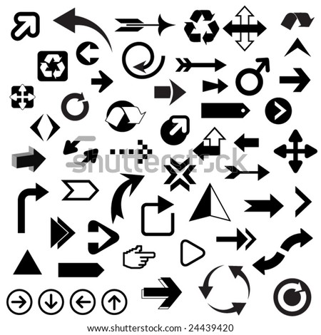 Huge Set Of Arrows Stock Vector Illustration 24439420 : Shutterstock