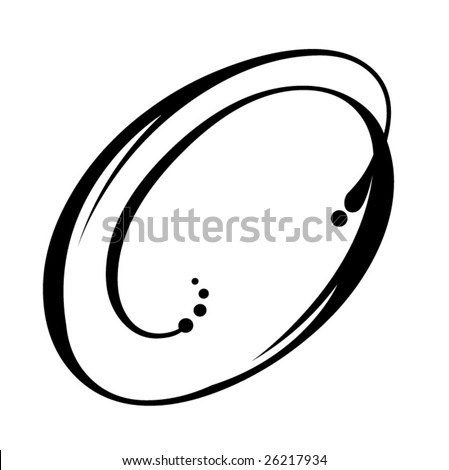 Logo Design Free on Letter O   Script Stock Vector 26217934   Shutterstock