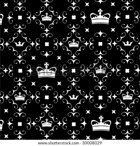 pattern wallpaper. Crown Pattern Wallpaper