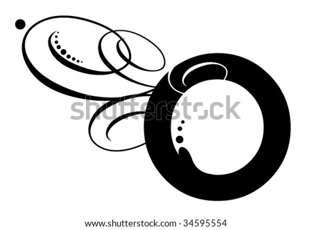 Stock Vector Letter O Modern Swirl to this type of tattoo design you can 