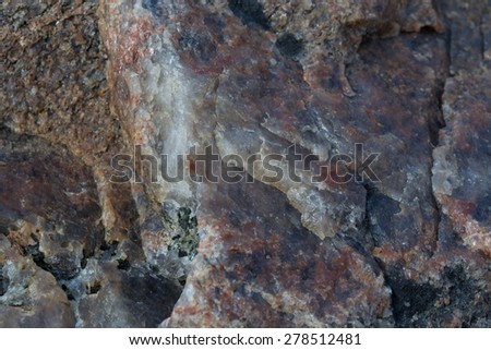 Northern stone texture and background. Granite. Quartz. Quartzite. Mica. Marble. Shungite. Basalt.